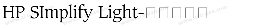 HP SImplify Light字体转换